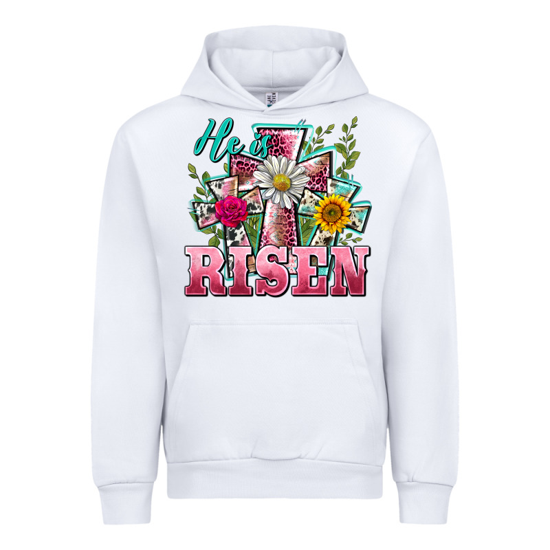 He Is Risen Cross Easter Urban Hoodie by BarkalooDesign | Teevron