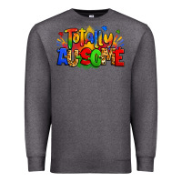 Charcoal Heather totally ausome autism Premium Sweatshirt - Zillion Design Studio
