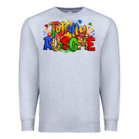 Heather Grey totally ausome autism Premium Sweatshirt - Zillion Design Studio
