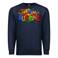 Navy totally ausome autism Premium Sweatshirt - Zillion Design Studio
