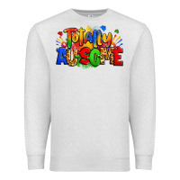 Oatmeal Heather totally ausome autism Premium Sweatshirt - Zillion Design Studio