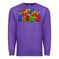 Purple totally ausome autism Premium Sweatshirt - Zillion Design Studio