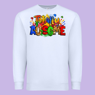 Totally Ausome Autism Premium Sweatshirt Designed By Zillion Design Studio