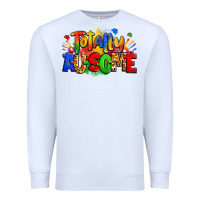 White totally ausome autism Premium Sweatshirt - Zillion Design Studio