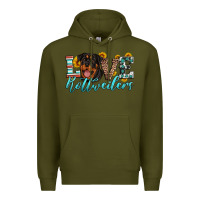 Army Green love rottweilers Premium Hoodie - Artiststas