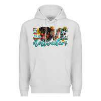 Dove Grey love rottweilers Premium Hoodie - Artiststas