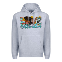 Heather Grey love rottweilers Premium Hoodie - Artiststas