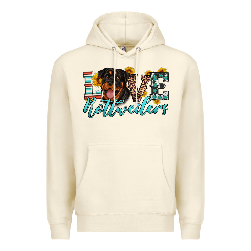 Love Rottweilers Premium Hoodie by Artiststas | Teevron