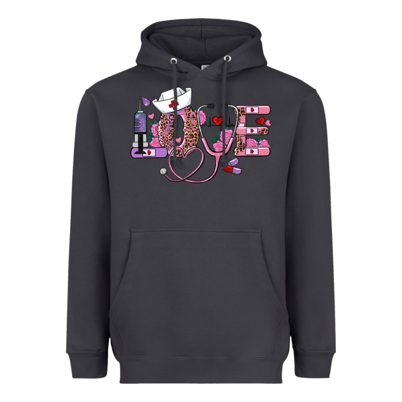 Valentine's Day Nurse Love Heavyweight Hoodie by RanaPortraitStore | Teevron