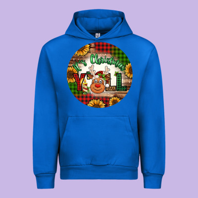 It's Christmas Y'all Reindeer Christmas Urban Hoodie Designed By Jasminsmagicworld