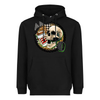 Black race skull Heavyweight Hoodie - Zillion Design Studio