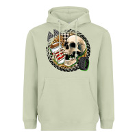 Matcha race skull Heavyweight Hoodie - Zillion Design Studio