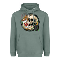 Race Skull Heavyweight Hoodie | Teevron