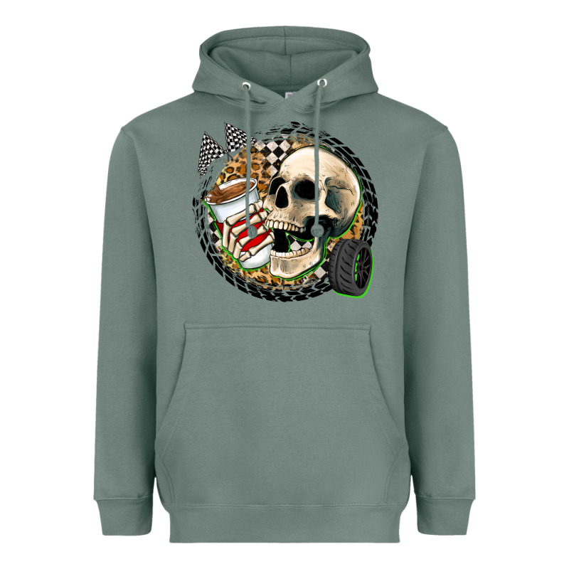 Race Skull Heavyweight Hoodie by Zillion Design Studio | Teevron