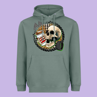 Race Skull Heavyweight Hoodie Designed By Zillion Design Studio
