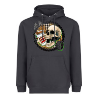Smoke race skull Heavyweight Hoodie - Zillion Design Studio