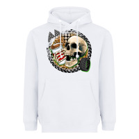 White race skull Heavyweight Hoodie - Zillion Design Studio