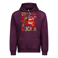 Mauve Wine cupid can suck it Urban Hoodie - NancyCooperArtShop