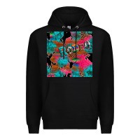 Black western rodeo seamless Premium Hoodie - Artiststas