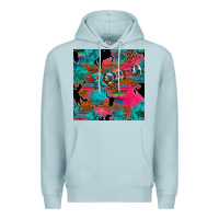 Blue Mist western rodeo seamless Premium Hoodie - Artiststas