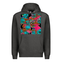 Charcoal Heather western rodeo seamless Premium Hoodie - Artiststas
