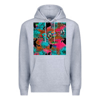Heather Grey western rodeo seamless Premium Hoodie - Artiststas