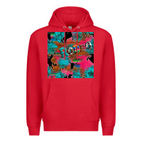 Red western rodeo seamless Premium Hoodie - Artiststas