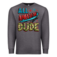 Charcoal Heather all american dude Premium Sweatshirt - Zillion Design Studio