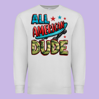 All American Dude Premium Sweatshirt Designed By Zillion Design Studio