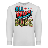 Dove Grey all american dude Premium Sweatshirt - Zillion Design Studio