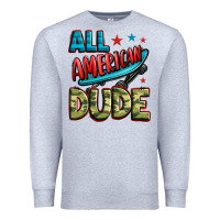 Heather Grey all american dude Premium Sweatshirt - Zillion Design Studio
