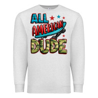 Oatmeal Heather all american dude Premium Sweatshirt - Zillion Design Studio