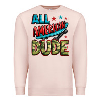 Pale Pink all american dude Premium Sweatshirt - Zillion Design Studio