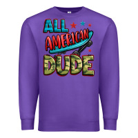 Purple all american dude Premium Sweatshirt - Zillion Design Studio