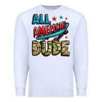 White all american dude Premium Sweatshirt - Zillion Design Studio