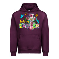 Mauve Wine happy easter cross Urban Hoodie - BarkalooDesign