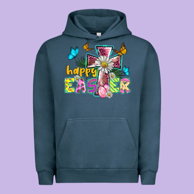 Happy Easter Cross Urban Hoodie Designed By Barkaloodesign