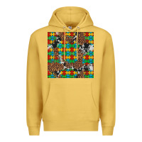 Antique Gold western autism seamless pattern Premium Hoodie - Artiststas