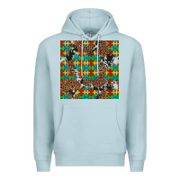 Blue Mist western autism seamless pattern Premium Hoodie - Artiststas