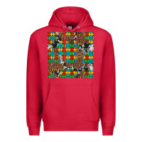 Cardinal western autism seamless pattern Premium Hoodie - Artiststas