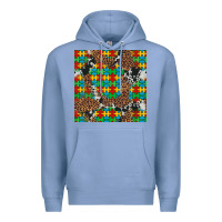 Colony Blue western autism seamless pattern Premium Hoodie - Artiststas
