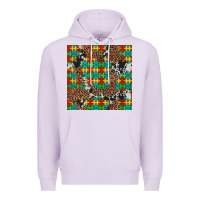 Lilac western autism seamless pattern Premium Hoodie - Artiststas