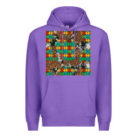 Purple western autism seamless pattern Premium Hoodie - Artiststas