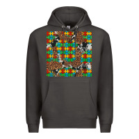 Smoke western autism seamless pattern Premium Hoodie - Artiststas