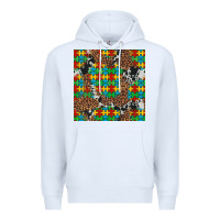 White western autism seamless pattern Premium Hoodie - Artiststas