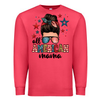 Cardinal all american mama messy bun Premium Sweatshirt - Zillion Design Studio