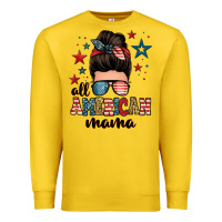 Lemon all american mama messy bun Premium Sweatshirt - Zillion Design Studio