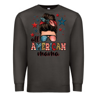 Smoke all american mama messy bun Premium Sweatshirt - Zillion Design Studio