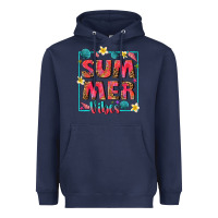 Navy summer  vibes Heavyweight Hoodie - texasbilliewilder