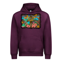 Mauve Wine wooden cross background Urban Hoodie - BarkalooDesign